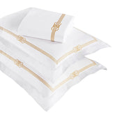 Moonlawn Cotton Gold Embroidered 3 Piece Duvet Cover Set